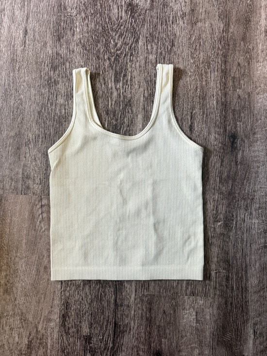 a new day Tops - Women's Ribbed Tank Top in light green/cream